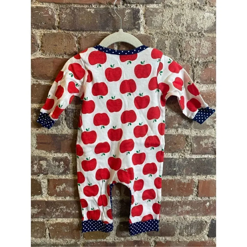 Gerber - Red Apple Print, Polkadot - One-Piece Sleeper Baby Size 3-6 Months